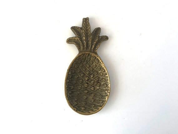 Vintage Brass Pineapple Trinket Dish / Ring Dish /