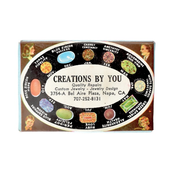 Vintage Mirror with Birthstone Chart