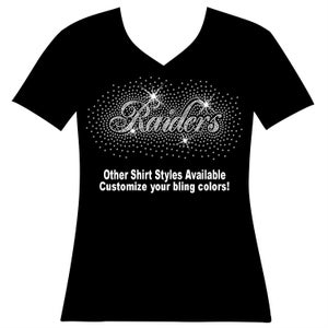 Touch Womens Las Vegas Raiders Sequin Embellished T-Shirt