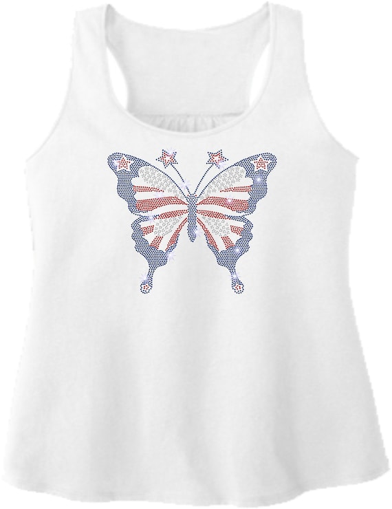 Beckys Boutique Patriotic Red White and Boom 4th of July Spangle Rhinestone Bling Shirt 