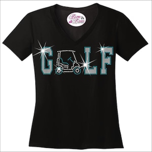 a women's black v - neck t - shirt with the word usa in