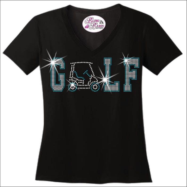 a women's black v - neck t - shirt with the word usa in