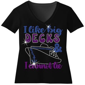 I Like Big Decks Cruise Sweatshirt – Girls Trip Bachelorette Party Sparkle