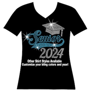 Senior 2025 Swoop, RHINESTONE Graduation Mega Bling Shirt, Senior Class of 2025, Graduated 2025 Bling T, Class of 2025 Bling T, Senior Mom T