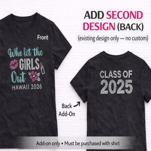 Add a design to the BACK of your shirt - SPECIAL REQUEST- This must be purchased with a shirt that has a design on the front.
