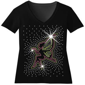 Custom Fairy With Wings Fireworks Rhinestone Birthday Bling Shirt Magical Fairy Lover Bedazzled Cruise Sweatshirt Pixie Dust Sparkle Faerie