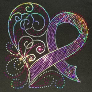 Pink Ribbon Shirt: Rhinestone Bling - Survivor Support Tee image 3