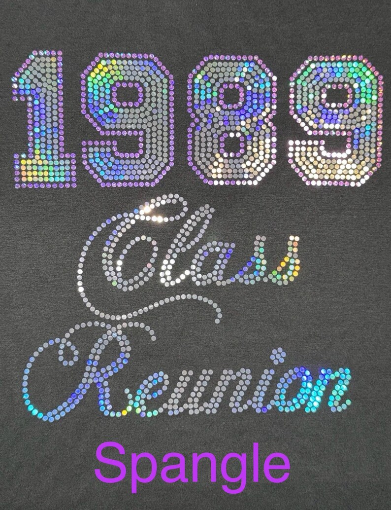 Class Reunion Custom Year and Color RHINESTONE Mega Bling Shirt, Class ...