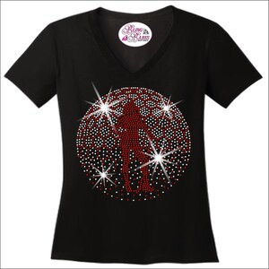 Ombre Golf Ball and Girl RHINESTONE Mega Bling Shirt Time To Par Tee Matching Golf Bachelorette Shirts, Gift for Girl Golfer Golf Tournament