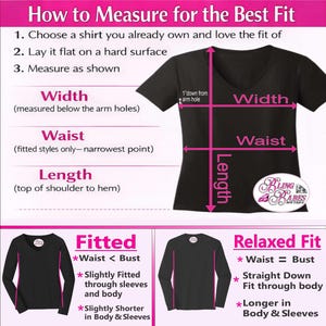 Shirt sizing guide showing how to flat measure a favorite shirt and compare measurements to our size chart for the best fit.