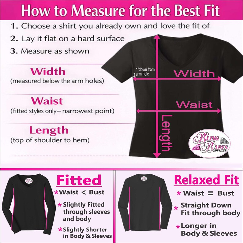 Shirt sizing guide showing how to flat measure a favorite shirt and compare measurements to our size chart for the best fit.