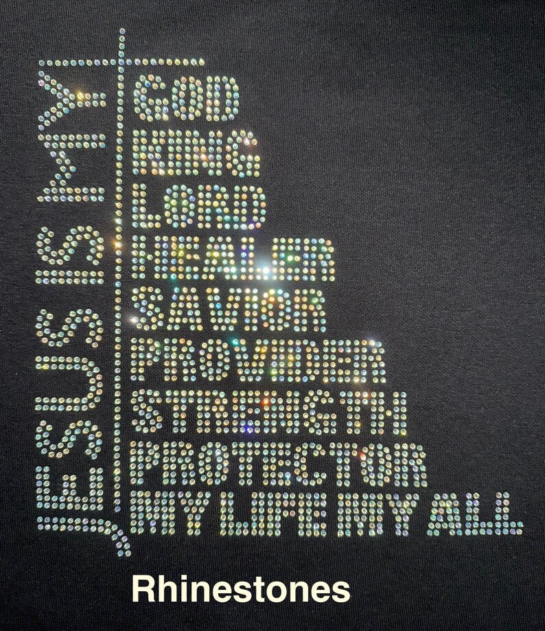 Jesus Is My God King Rhinestone Tee: Women's Christian Sparkle Shirt 画像 2