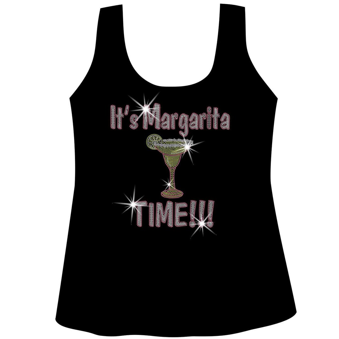 It's Margarita Time RHINESTONE Mega Bling Shirt, Cinco De Mayo SPANGLE