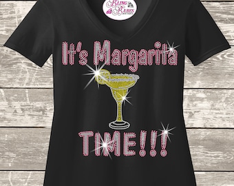 Margarita Time Rhinestone Shirt - Cinco de Mayo Party Tee