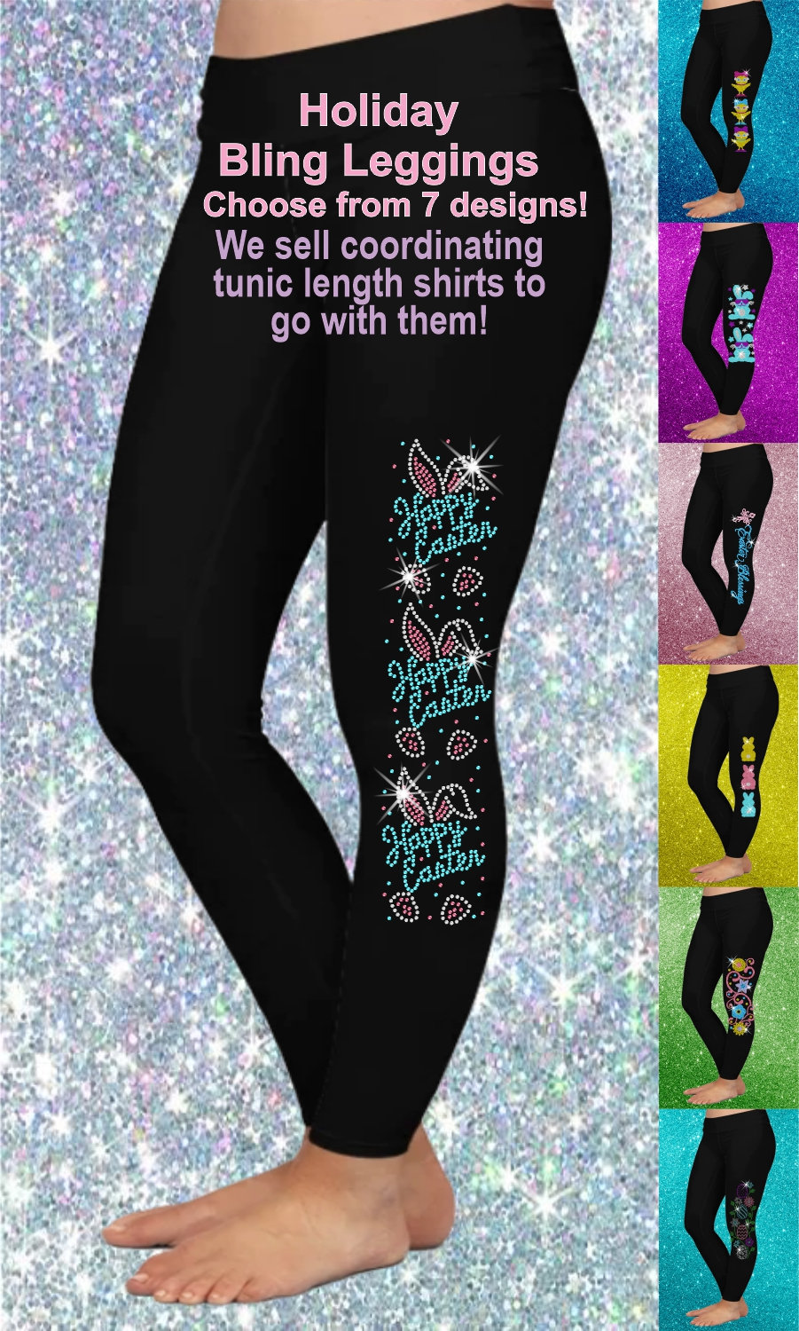 Tween Girls' Simple Solid Color 3pcs Black Leggings Set