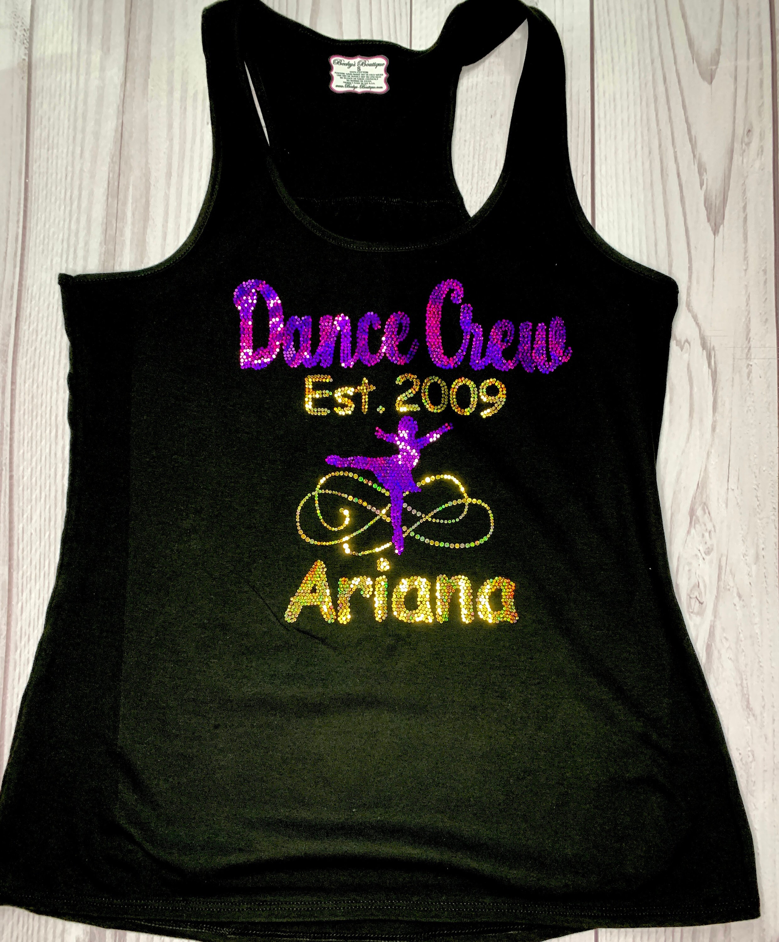 BARB'S Custom Rhinestone Lettering For Baton Twirling Case, Dance Bag, Skaters – Add Your Name! (Crystal)
