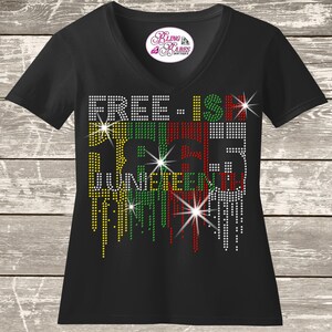 Free-ish Juneteenth 1865 Rhinestone Bling Shirt Juneteenth Drip, Celebrate Freedom Black History Month Juneteenth 1865 Shirt 1865 Juneteenth