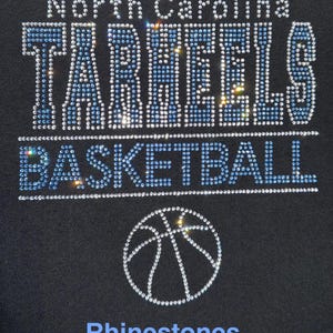 Custom Basketball RHINESTONE Mega Bling Shirt, Custom Team Name and Colors SPANGLE T, Proud Basketball Mom Bling Shirt, Woman's Basketball T image 3