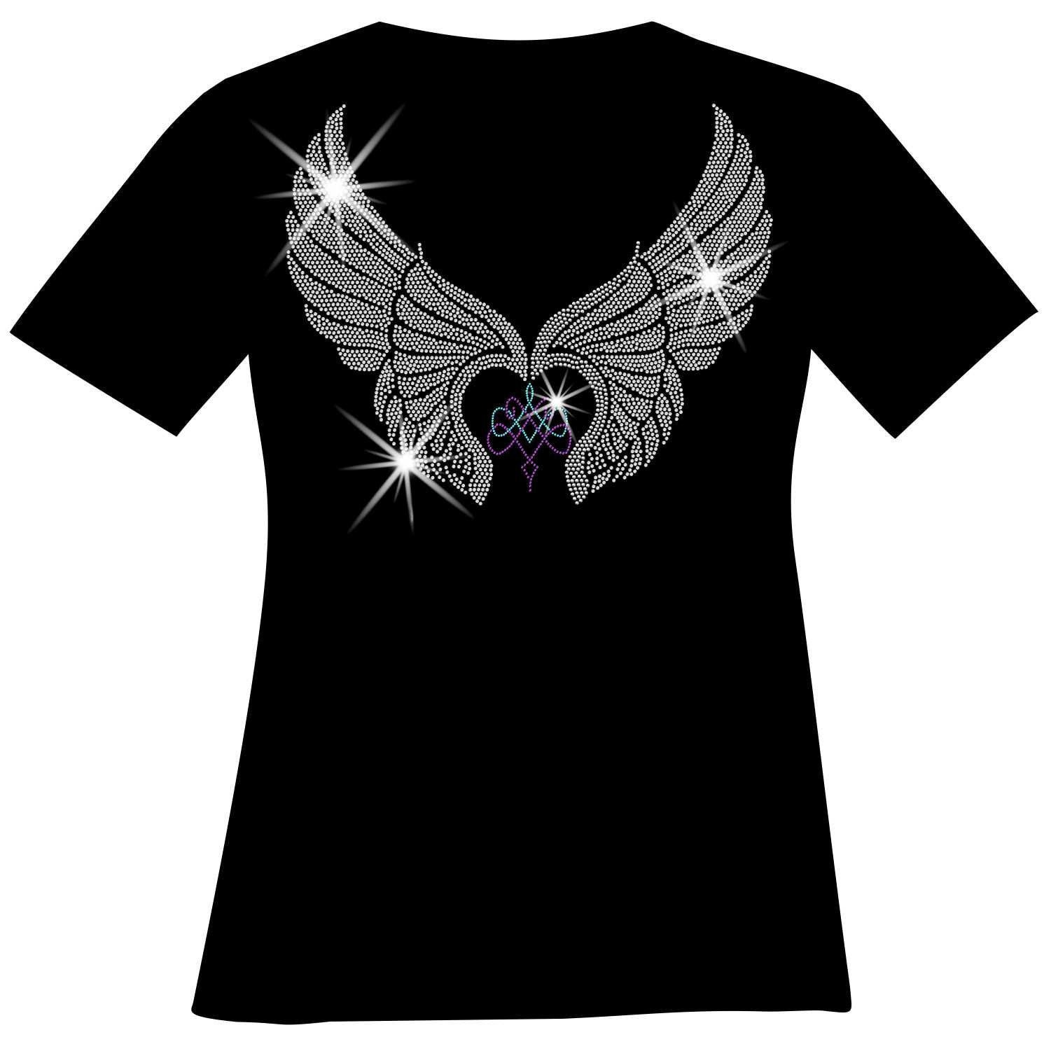 T shirt with wings on on sale back