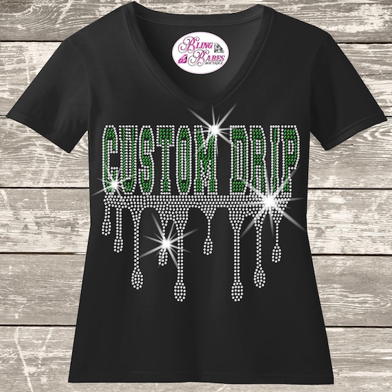 Custom Rhinestone & Spangle Bling Shirt: Personalized Sparkle Outfit