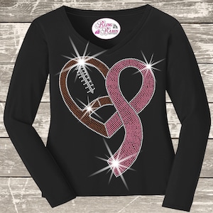 Bling Breast Cancer Football Jersey - Etsy