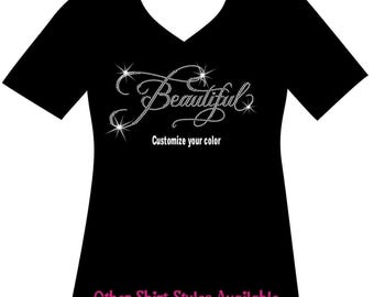 Beautiful Rhinestone Mega Bling Shirt, Empower Woman Spangle Bling T,  Mother's Day Bling T, Best Friend Gift, Birthday Gift NOT CUSTOM!
