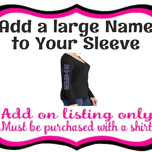 Add a large name to you Sleeve Rhinestone Bling. This listing must be purchased with another listing Football Mom Soccer Bling Jersey Number
