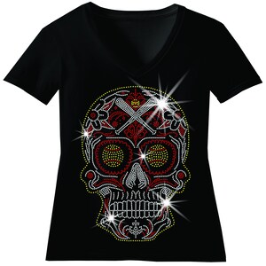 Custom Cute Softball Baseball Rhinestone Bling Shirt Sugar Skull Baseball Mom Bedazzled Sweatshirt Baseball Sister Sequence Baseball Coach
