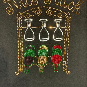 Wine Lover Tee: Rhinestone Sparkle - Funny 'Nice Rack' Shirt image 2