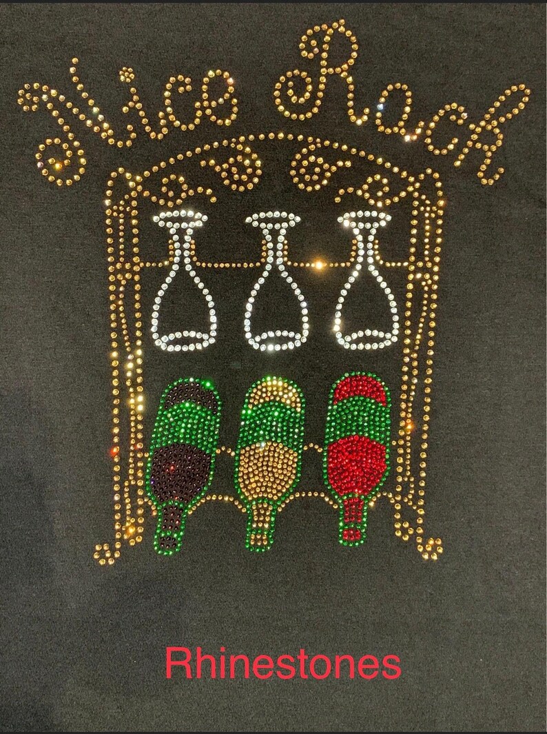 Wine Lover Tee: Rhinestone Sparkle - Funny 'Nice Rack' Shirt image 2