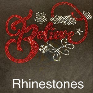 Rhinestone Christmas Shirt: Religious Santa Sparkle Bling Sweatshirt image 2