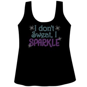 I don't sweat, I SPARKLE Workout Girl Power RHINESTONE Mega Bling Shirt, Gym Bling, Custom Exercise Gym Shirt, Workout Bling T, Dance party