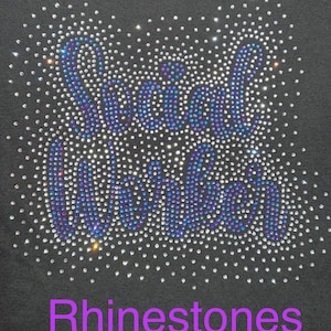 Custom Design Rhinestone Bling Shirt Custom Football Custom Baseball Custom Mom Sports Create Your Shirt Business Logo Cheer Design Birthday afbeelding 2