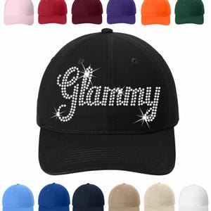 Glammy Rhinestone Hat | Sparkly Grandma Bling Cap | Stylish GLAMMY Baseball Hat