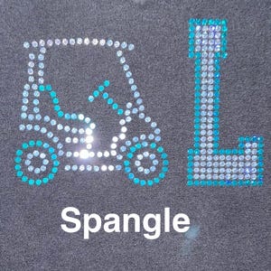 Golf With Golf Cart RHINESTONE Mega Bling Shirt, Ladies Golf Shirt, Golf Tournament Season, Gift for Golfing Girls Teen Golfing Gift, Golfer image 3