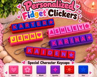 Personalized Name Clicker Keychain