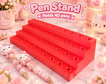 3D Printed Pen Stand | 40-Hole Beaded Pen Organizer