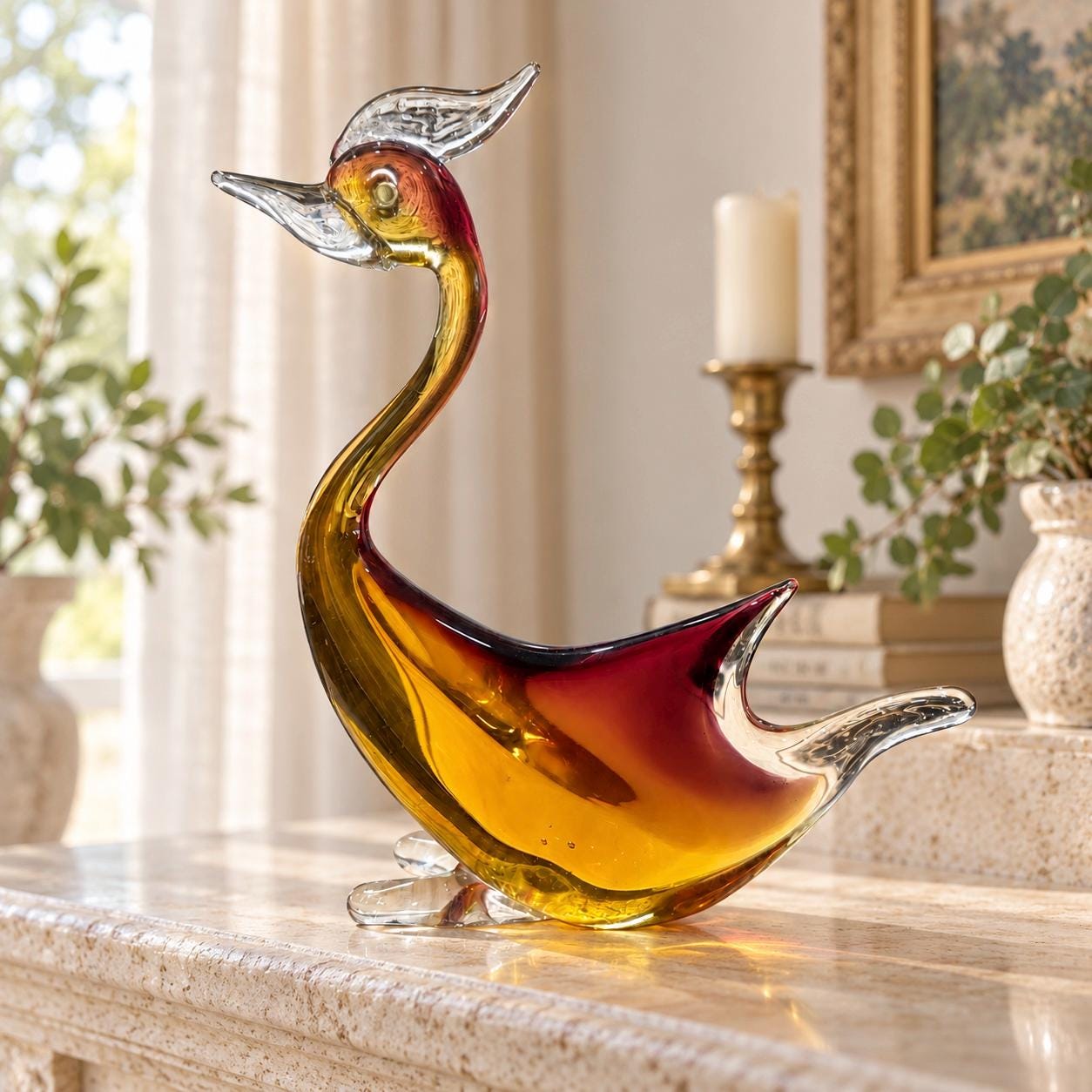 Vintage Murano Red Bird - Etsy