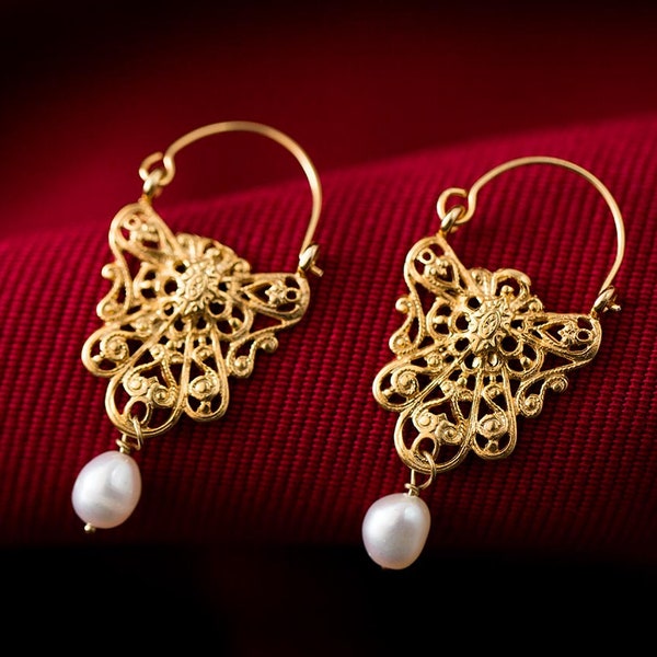 boucles d’oreilles en dentelle byzantine, boucles d’oreilles de style byzantin, cerceaux d’argent ethnique, cerceaux gitans, boucles d’oreilles boho, boucles d’oreilles déclaration, boucles d’oreilles traditionnelles