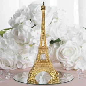 Gold Eiffel Tower Cake Topper Eiffel Tower Centerpiece Paris Theme Decor Paris Theme Birthday Decor Paris Eiffel Tower Party Decor Rose Gold image 2