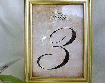 Wedding Table Number Gold Picture Frames Wedding Table Cards Vintage Table Cards Gold Photo Frame Wedding Table Frames Vintage Table Numbers