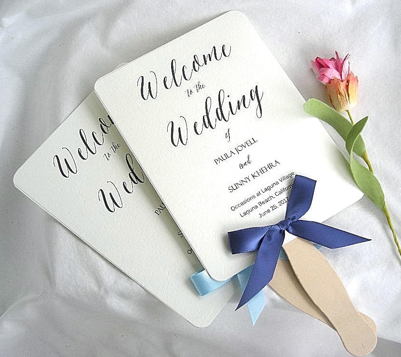 Personalized Wedding Fans Wedding Program Fans Wedding Favors