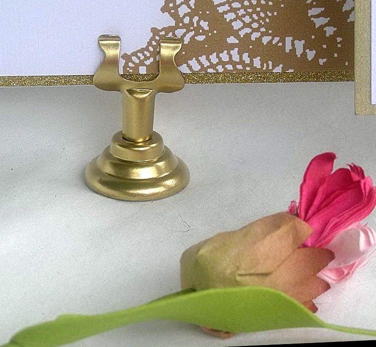 Gold Place Card Holders Gold Table Card Holders Wedding Menu Etsy