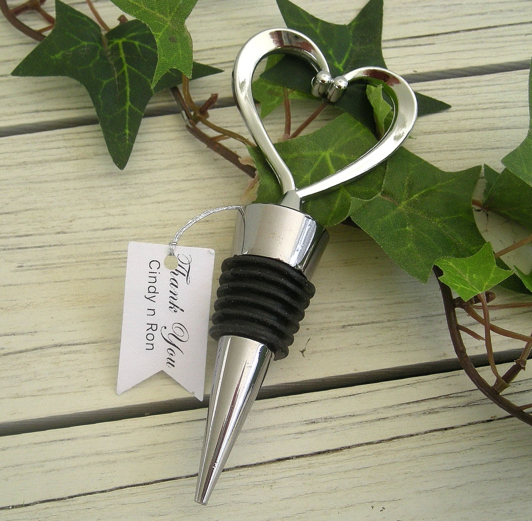 Silver Wine Stopper Wedding Favors Silver Copper Bronze Gold Wine