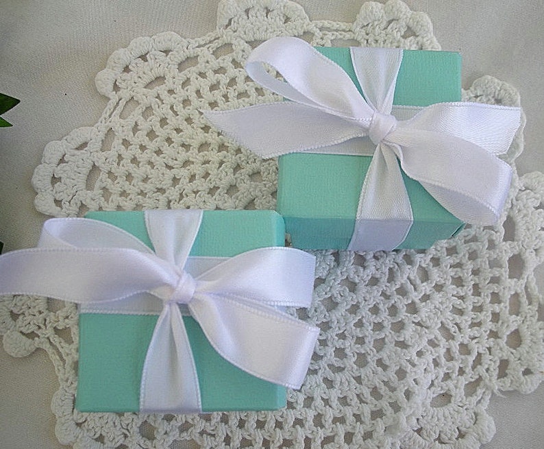 Personalized Favor Box w Custom tags Wedding Favor Boxes Turquoise Pink Gold Silver Navy Thank you Favors Quinceanera Bridal Shower Wedding image 4