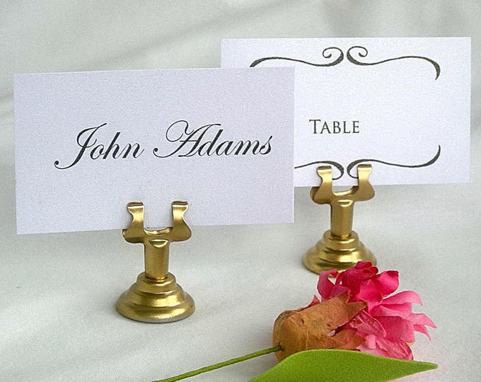 Gold Place Card Holders Gold Table Card Holders Wedding Menu Etsy
