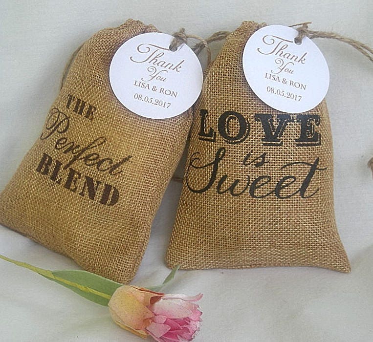 Personalized Burlap Favor Bags
