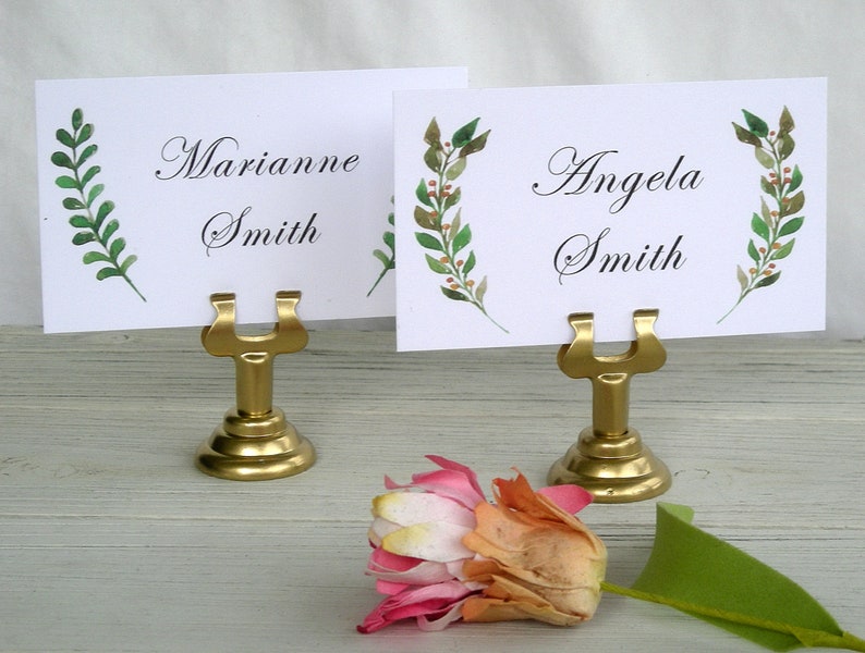 Gold Table Number Holder Table Card Holders Wedding Menu Etsy