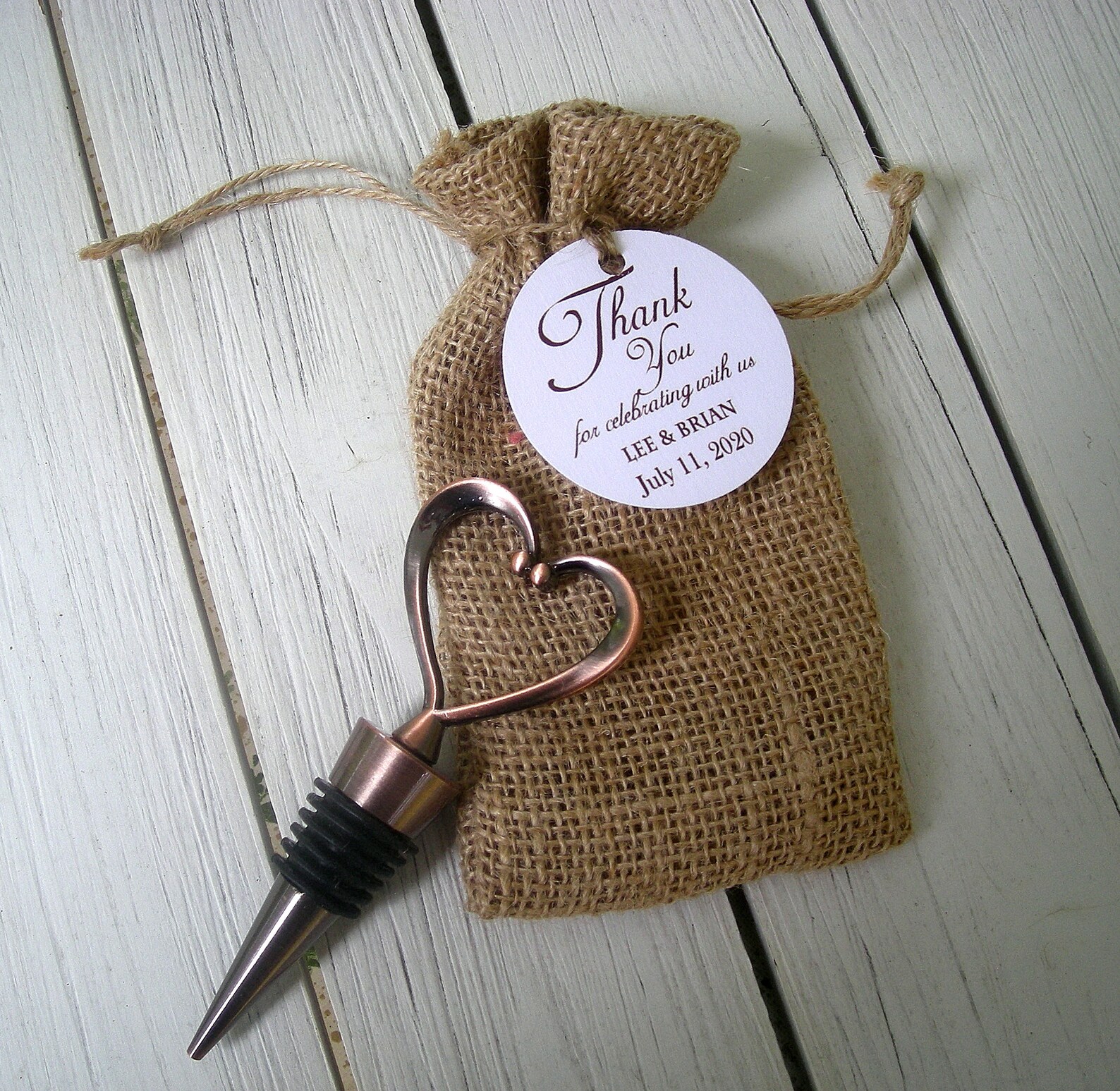 Silver Wine Stopper Wedding Favors Silver Copper Bronze Gold Etsy