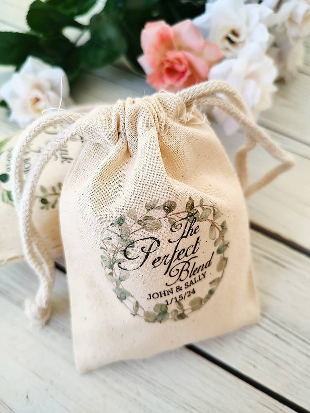 Personalized Wedding Favor Bags Custom Wedding Favor Bags Cotton Muslin ...